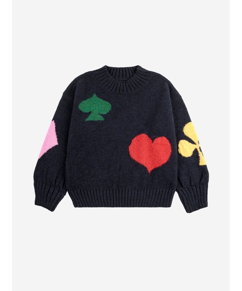 BOBO CHOSES(ボボショーズ)の「Bobo Joker jacquard turtle neck jumper(ニット/セーター・キッズ・ダークネイビー・6-7YEAR/4-5YEAR/2-3YEAR/8-9y/10-11y/12-13y)」の5枚目の写真
