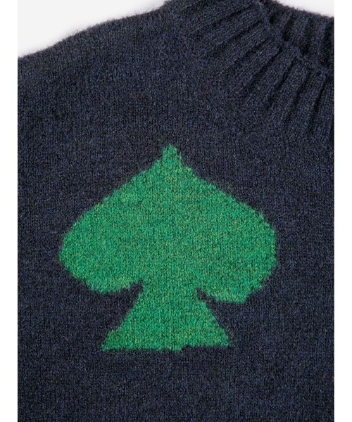 BOBO CHOSES(ボボショーズ)の「Bobo Joker jacquard turtle neck jumper(ニット/セーター・キッズ・ダークネイビー・6-7YEAR/4-5YEAR/2-3YEAR/8-9y/10-11y/12-13y)」の8枚目の写真