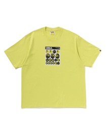 エイプ Tシャツ ホワイト×イエロー A BATHING APE｜ア ベイシング エイプのTシャツ/カットソー