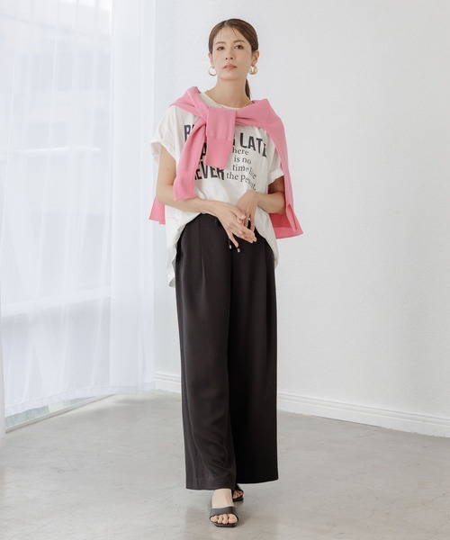 Elura（エルーラ）の「ロゴゆるＴシャツ / 579969（Tシャツ/カットソー・レディース・ダークブラウン/ホワイト/ブラック・FREE）」の6枚目の写真