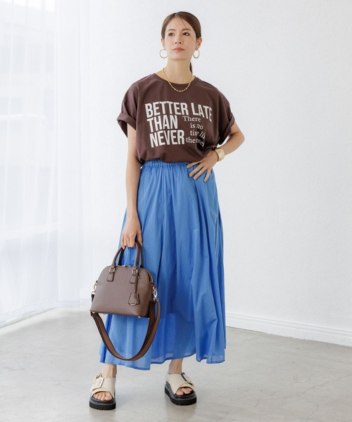 Elura（エルーラ）の「ロゴゆるＴシャツ / 579969（Tシャツ/カットソー・レディース・ダークブラウン/ホワイト/ブラック・FREE）」の21枚目の写真