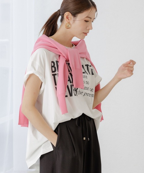 Elura（エルーラ）の「ロゴゆるＴシャツ / 579969（Tシャツ/カットソー・レディース・ダークブラウン/ホワイト/ブラック・FREE）」の9枚目の写真