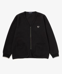 FRED PERRY コットン　リブニット　フルジップカーディガン　厚手　古着 ニット/カーディガン | FRED PERRY JAPAN | フレッドペリー日本