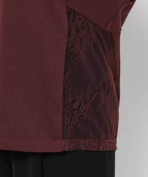 HARE（ハレ）の「レースキリカエポロTシャツ(HARE)（ポロシャツ・レディース・ボルドー/ブラック・FREE）」の12枚目の写真