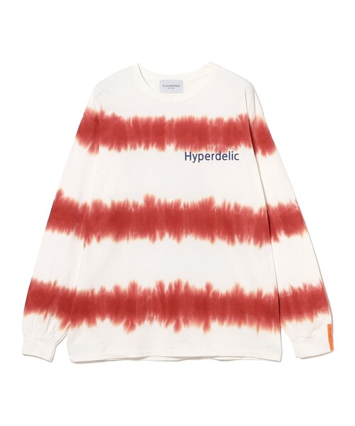 Black Weirdos(ブラックウィドウ)の「BLACK WEIRDOS / Tiedye Border LS Tee(Tシャツ/カットソー・メンズ・ホワイト・XL/L/M)」の1枚目の写真