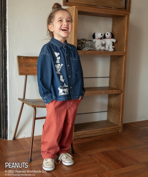 PEANUTS(ピーナッツ)の「【ピーナッツ75周年】×ブランシェス デニムシャツ(シャツ/ブラウス・キッズ・サックスブルー・110/100/120/130)」の11枚目の写真