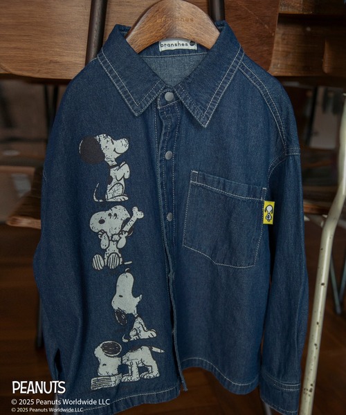 PEANUTS(ピーナッツ)の「【ピーナッツ75周年】×ブランシェス デニムシャツ(シャツ/ブラウス・キッズ・サックスブルー・110/100/120/130)」の12枚目の写真