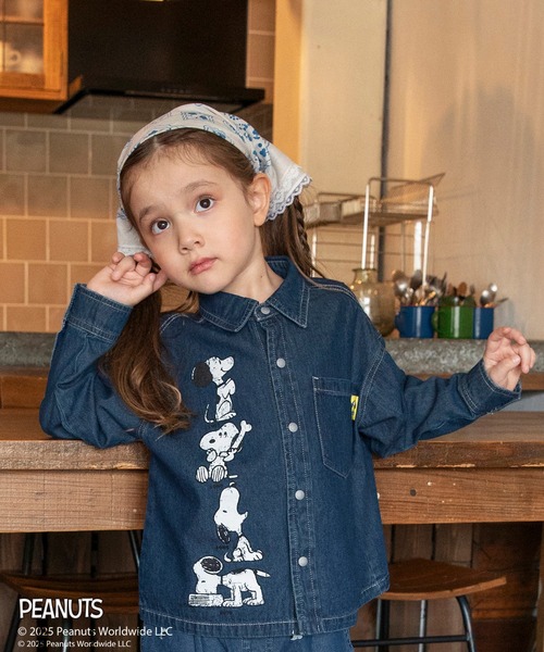 PEANUTS(ピーナッツ)の「【ピーナッツ75周年】×ブランシェス デニムシャツ(シャツ/ブラウス・キッズ・サックスブルー・110/100/120/130)」の17枚目の写真