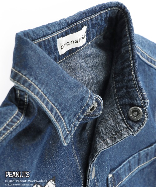 PEANUTS(ピーナッツ)の「【ピーナッツ75周年】×ブランシェス デニムシャツ(シャツ/ブラウス・キッズ・サックスブルー・110/100/120/130)」の6枚目の写真