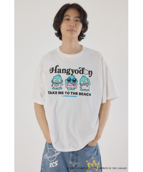 RODEO CROWNS WIDE BOWL（ロデオクラウンズワイドボウル）の「(サンリオキャラクターズ)ビーチハンギョドンTシャツ（Tシャツ/カットソー・レディース・ホワイト系その他/オフホワイト/ブラック/ライトブルー・FREE）」の6枚目の写真