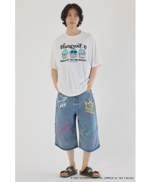RODEO CROWNS WIDE BOWL（ロデオクラウンズワイドボウル）の「(サンリオキャラクターズ)ビーチハンギョドンTシャツ（Tシャツ/カットソー・レディース・ホワイト系その他/オフホワイト/ブラック/ライトブルー・FREE）」の10枚目の写真