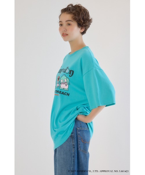 RODEO CROWNS WIDE BOWL（ロデオクラウンズワイドボウル）の「(サンリオキャラクターズ)ビーチハンギョドンTシャツ（Tシャツ/カットソー・レディース・ホワイト系その他/オフホワイト/ブラック/ライトブルー・FREE）」の14枚目の写真