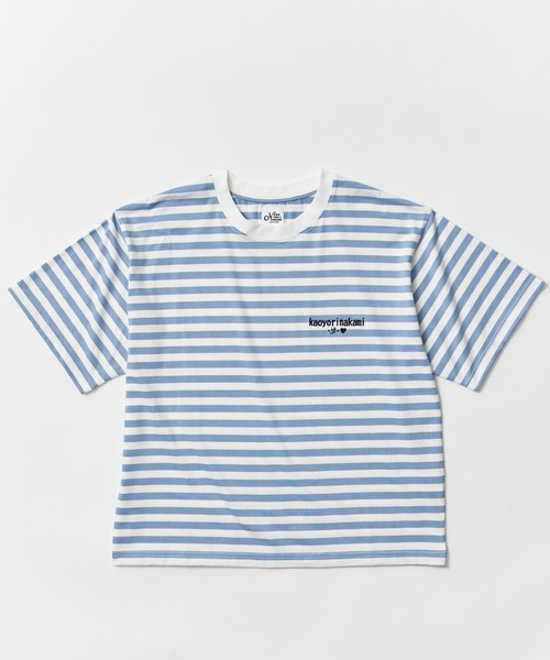 kaoyorinakami(カオヨリナカミ)の「cookie ボーダーtee/ クッキーボーダーTシャツ(Tシャツ/カットソー・メンズ・ブルー/ブラウン/ネイビー・MEDIUM/SMALL/X-LARGE/LARGE)」の3枚目の写真