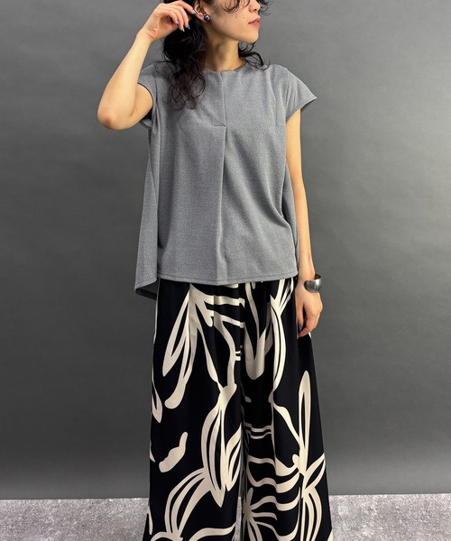 NICOLE white(ニコルホワイト)の「杢ジャガードプルオーバー(Tシャツ/カットソー・レディース・チャコール/グレー・FREE)」の16枚目の写真