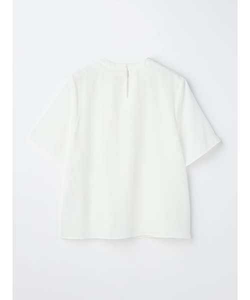 Perfect Suit FActory(パーフェクトスーツファクトリー)の「プリーツボウタイブラウス オフホワイト/サックス/ベージュ(Tシャツ/カットソー・レディース・ベージュ/サックスブルー/オフホワイト・M/L/S)」の5枚目の写真
