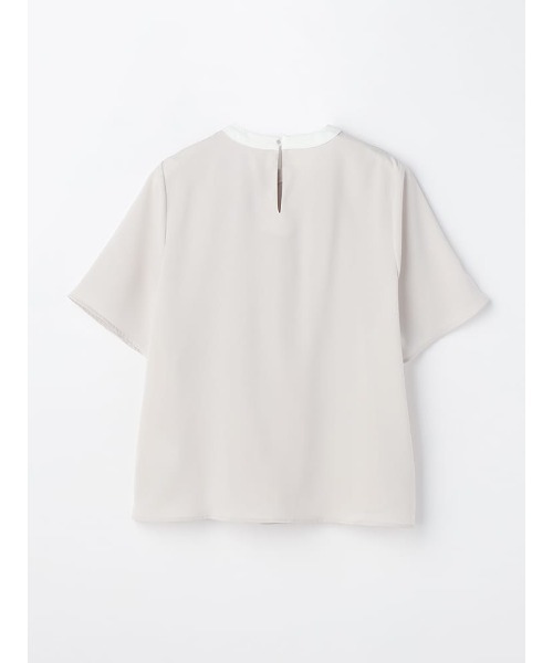 Perfect Suit FActory(パーフェクトスーツファクトリー)の「プリーツボウタイブラウス オフホワイト/サックス/ベージュ(Tシャツ/カットソー・レディース・ベージュ/サックスブルー/オフホワイト・M/L/S)」の7枚目の写真