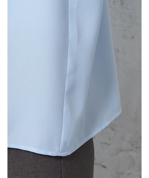 Perfect Suit FActory(パーフェクトスーツファクトリー)の「プリーツボウタイブラウス オフホワイト/サックス/ベージュ(Tシャツ/カットソー・レディース・ベージュ/サックスブルー/オフホワイト・M/L/S)」の13枚目の写真