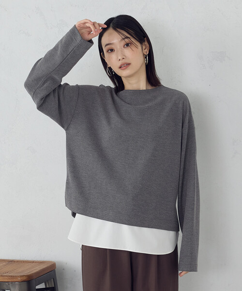 COMME CA ISM(コムサイズム)の「【セットアイテム】ボトルネックカットソー+タンクトップ(Tシャツ/カットソー・レディース・ネイビー/アイボリー/チャコール・MEDIUM/LARGE)」の11枚目の写真