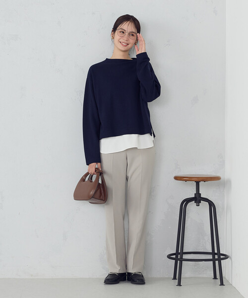 COMME CA ISM(コムサイズム)の「【セットアイテム】ボトルネックカットソー+タンクトップ(Tシャツ/カットソー・レディース・ネイビー/アイボリー/チャコール・MEDIUM/LARGE)」の12枚目の写真