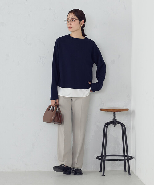 COMME CA ISM(コムサイズム)の「【セットアイテム】ボトルネックカットソー+タンクトップ(Tシャツ/カットソー・レディース・ネイビー/アイボリー/チャコール・MEDIUM/LARGE)」の13枚目の写真