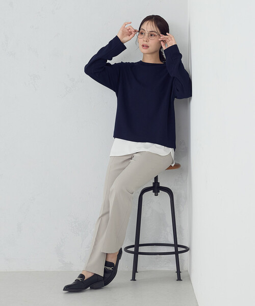 COMME CA ISM(コムサイズム)の「【セットアイテム】ボトルネックカットソー+タンクトップ(Tシャツ/カットソー・レディース・ネイビー/アイボリー/チャコール・MEDIUM/LARGE)」の14枚目の写真