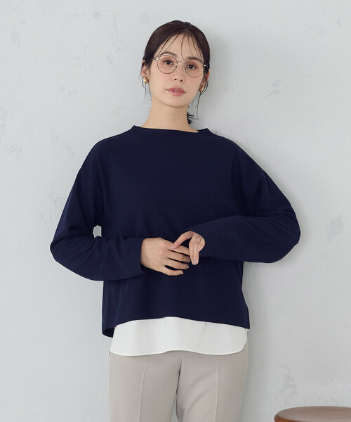 COMME CA ISM(コムサイズム)の「【セットアイテム】ボトルネックカットソー+タンクトップ(Tシャツ/カットソー・レディース・ネイビー/アイボリー/チャコール・MEDIUM/LARGE)」の15枚目の写真