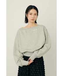 グレー クロップドスウェット トレーナー クロップド スウェット スウェット」に該当するトップス（グレー