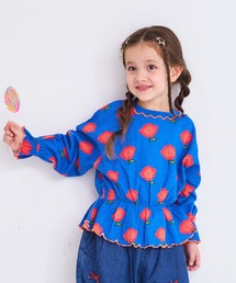 MARKEY'S（マーキーズ）の「総柄ワッフルペプラムカットソー（Tシャツ/カットソー・キッズ）」