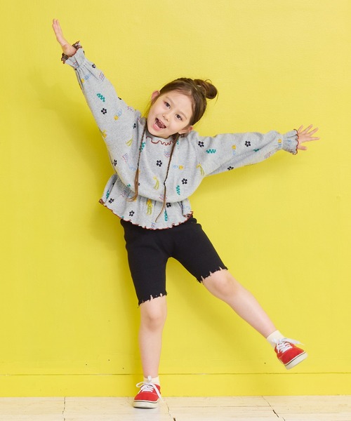 MARKEY'S(マーキーズ)の「総柄ワッフルペプラムカットソー(Tシャツ/カットソー・キッズ・杢グレー/レッド系その他/ブラウン系その他/ブラック系その他・150/140/130/120/110/100/90/80)」の10枚目の写真