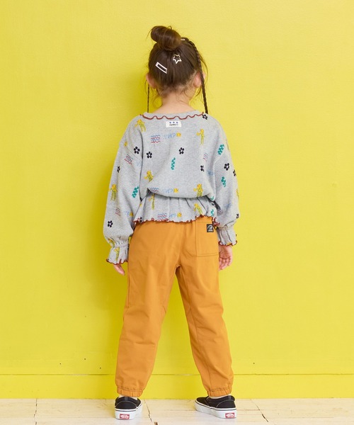 MARKEY'S(マーキーズ)の「総柄ワッフルペプラムカットソー(Tシャツ/カットソー・キッズ・杢グレー/レッド系その他/ブラウン系その他/ブラック系その他・150/140/130/120/110/100/90/80)」の14枚目の写真