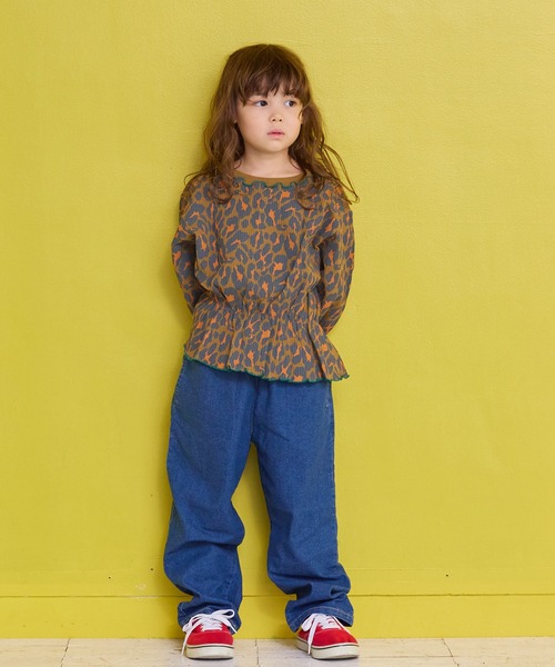 MARKEY'S(マーキーズ)の「総柄ワッフルペプラムカットソー(Tシャツ/カットソー・キッズ・杢グレー/レッド系その他/ブラウン系その他/ブラック系その他・150/140/130/120/110/100/90/80)」の16枚目の写真