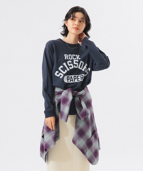 BEAMS BOY（ビームスボーイ）の「【1/15再値下げ】【別注】SCREEN STARS / プリント ロングスリーブ Tシャツ（Tシャツ/カットソー・レディース・ホワイト/ネイビー/グレー・ONE SIZE）」の17枚目の写真