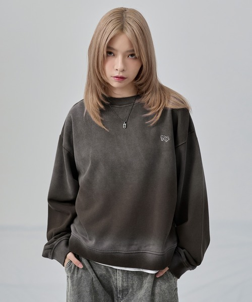MSG（エムエスジー）の「サンフェードコンパクトクルーネックヘビーウェイトスウェット【UNISEX】（スウェット・メンズ・ブラック系/ブラウン/レッド/ブラック/ブルーグレー/ワイン/グレー/アッシュ・S/M/L/XL）」の6枚目の写真