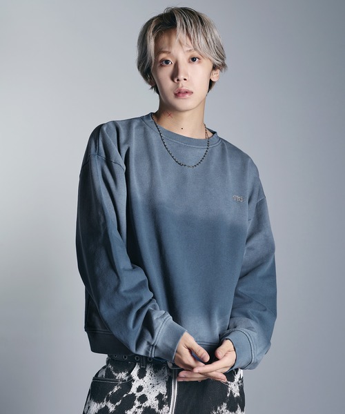 MSG（エムエスジー）の「サンフェードコンパクトクルーネックヘビーウェイトスウェット【UNISEX】（スウェット・メンズ・ブラック系/ブラウン/レッド/ブラック/ブルーグレー/ワイン/グレー/アッシュ・S/M/L/XL）」の4枚目の写真