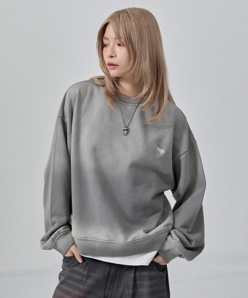 MSG（エムエスジー）の「サンフェードコンパクトクルーネックヘビーウェイトスウェット【UNISEX】（スウェット・メンズ・ブラック系/ブラウン/レッド/ブラック/ブルーグレー/ワイン/グレー/アッシュ・S/M/L/XL）」の12枚目の写真