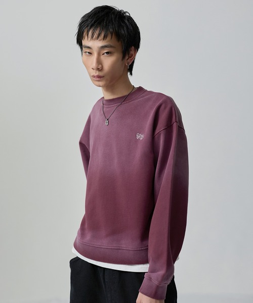 MSG（エムエスジー）の「サンフェードコンパクトクルーネックヘビーウェイトスウェット【UNISEX】（スウェット・メンズ・ブラック系/ブラウン/レッド/ブラック/ブルーグレー/ワイン/グレー/アッシュ・S/M/L/XL）」の18枚目の写真