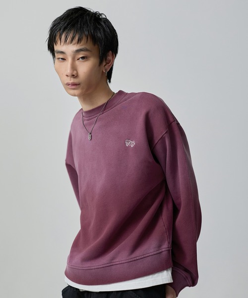 MSG（エムエスジー）の「サンフェードコンパクトクルーネックヘビーウェイトスウェット【UNISEX】（スウェット・メンズ・ブラック系/ブラウン/レッド/ブラック/ブルーグレー/ワイン/グレー/アッシュ・S/M/L/XL）」の19枚目の写真