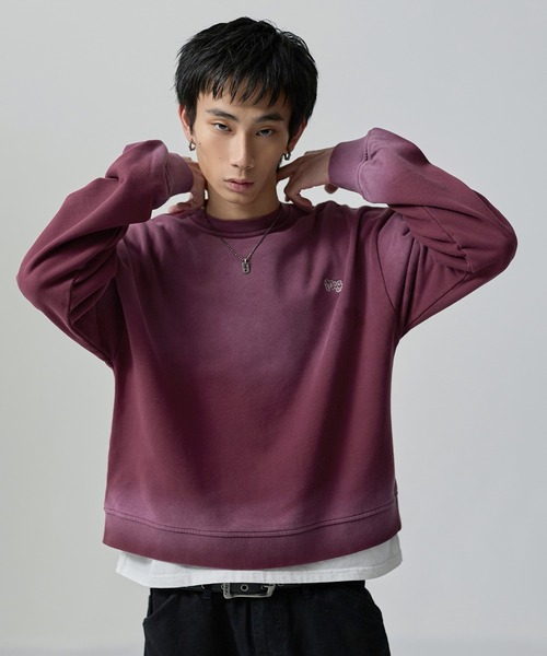 MSG（エムエスジー）の「サンフェードコンパクトクルーネックヘビーウェイトスウェット【UNISEX】（スウェット・メンズ・ブラック系/ブラウン/レッド/ブラック/ブルーグレー/ワイン/グレー/アッシュ・S/M/L/XL）」の20枚目の写真