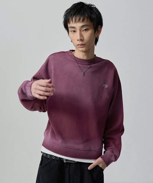 MSG（エムエスジー）の「サンフェードコンパクトクルーネックヘビーウェイトスウェット【UNISEX】（スウェット・メンズ・ブラック系/ブラウン/レッド/ブラック/ブルーグレー/ワイン/グレー/アッシュ・S/M/L/XL）」の21枚目の写真