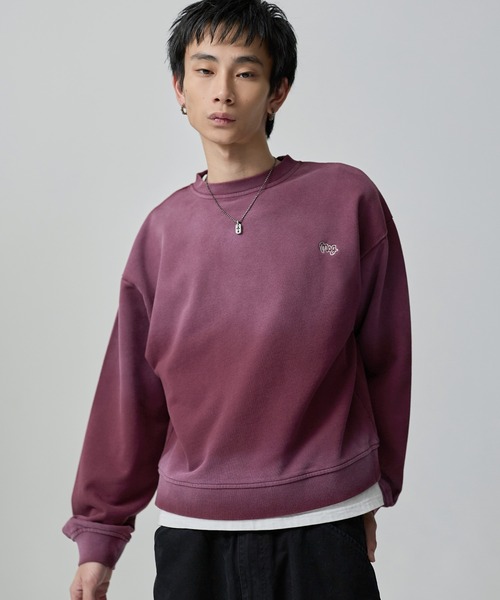 MSG（エムエスジー）の「サンフェードコンパクトクルーネックヘビーウェイトスウェット【UNISEX】（スウェット・メンズ・ブラック系/ブラウン/レッド/ブラック/ブルーグレー/ワイン/グレー/アッシュ・S/M/L/XL）」の22枚目の写真