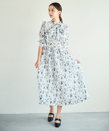 31 Sons de mode トランテアンソンドゥモード 青花柄 ワンピース 31 Sons de mode｜トランテアン ソン ドゥ モードのワンピース