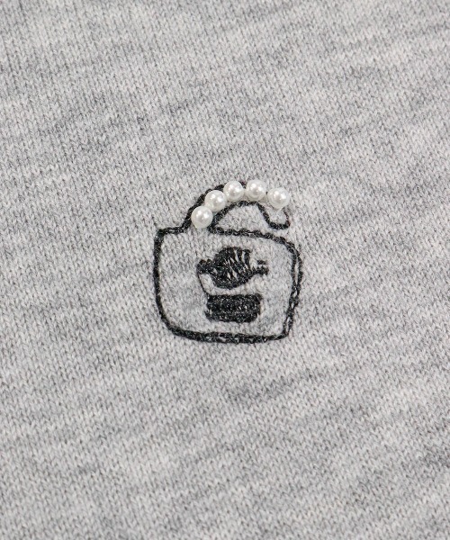 STUDIO PICONE(スタジオピッコーネ)の「ウール混モチーフ刺繍ニット(ニット/セーター・レディース・ブラック/パープル/ライトグレー・L/M)」の19枚目の写真