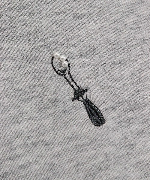 STUDIO PICONE(スタジオピッコーネ)の「ウール混モチーフ刺繍ニット(ニット/セーター・レディース・ブラック/パープル/ライトグレー・L/M)」の21枚目の写真