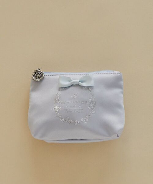 Maison de FLEUR(メゾンドフルール)の「サテンリボンティッシュケース(ポーチ・レディース・ライトブルー/ライトピンク/ブラック/ピンク・FREE)」の2枚目の写真