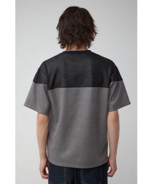 AZUL by moussy（アズールバイマウジー）の「フェイクスウェードパネル切替トップス（Tシャツ/カットソー・メンズ・ブラウン系その他/グレー系その他/ブルー系その他3・MEDIUM/LARGE）」の9枚目の写真