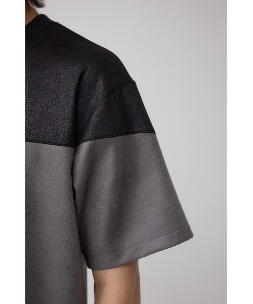 AZUL by moussy（アズールバイマウジー）の「フェイクスウェードパネル切替トップス（Tシャツ/カットソー・メンズ・ブラウン系その他/グレー系その他/ブルー系その他3・MEDIUM/LARGE）」の11枚目の写真