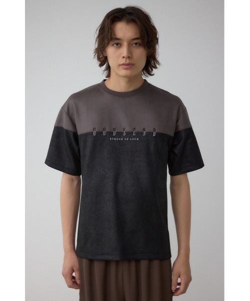 AZUL by moussy（アズールバイマウジー）の「フェイクスウェードパネル切替トップス（Tシャツ/カットソー・メンズ・ブラウン系その他/グレー系その他/ブルー系その他3・MEDIUM/LARGE）」の16枚目の写真