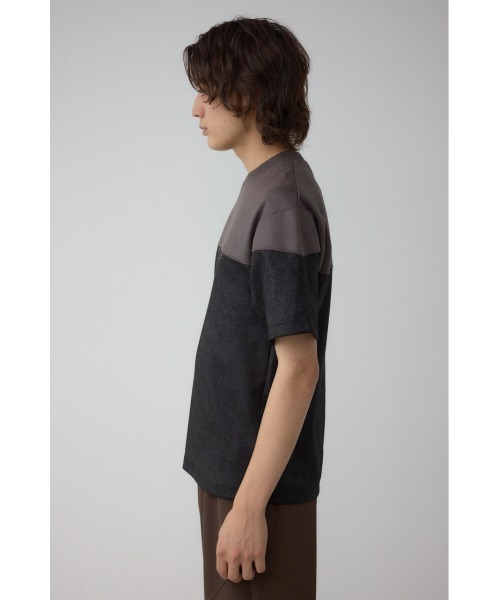 AZUL by moussy（アズールバイマウジー）の「フェイクスウェードパネル切替トップス（Tシャツ/カットソー・メンズ・ブラウン系その他/グレー系その他/ブルー系その他3・MEDIUM/LARGE）」の17枚目の写真