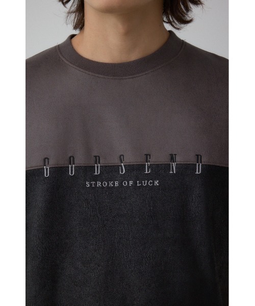 AZUL by moussy（アズールバイマウジー）の「フェイクスウェードパネル切替トップス（Tシャツ/カットソー・メンズ・ブラウン系その他/グレー系その他/ブルー系その他3・MEDIUM/LARGE）」の19枚目の写真