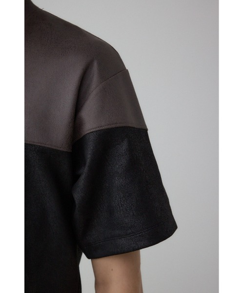 AZUL by moussy（アズールバイマウジー）の「フェイクスウェードパネル切替トップス（Tシャツ/カットソー・メンズ・ブラウン系その他/グレー系その他/ブルー系その他3・MEDIUM/LARGE）」の20枚目の写真